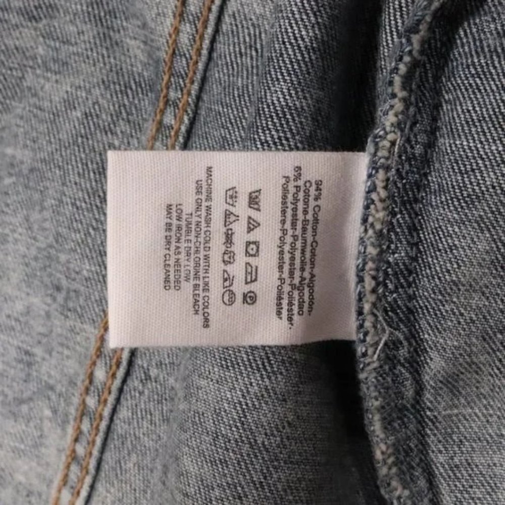 Free People Light Wash Denim Jean Jacket - Pale Blue - Picture 12 of 14